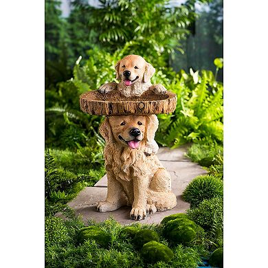 Evergreen Enterprises Playful Puppies Birdbath Outdoor Decor