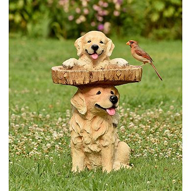 Evergreen Enterprises Playful Puppies Birdbath Outdoor Decor