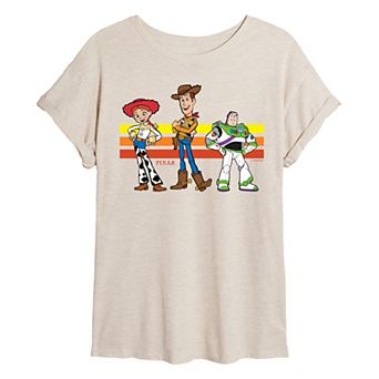 Juniors' Disney / Pixar's Toy Story Jessie, Woody, & Buzz Lightyear Oversized Tee