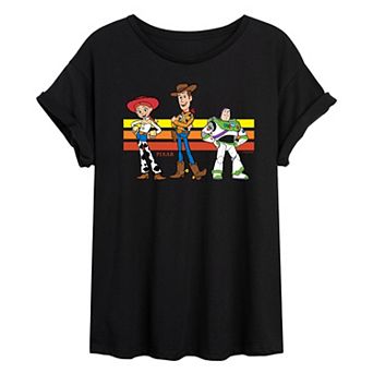 Juniors' Disney / Pixar's Toy Story Jessie, Woody, & Buzz Lightyear Oversized Tee