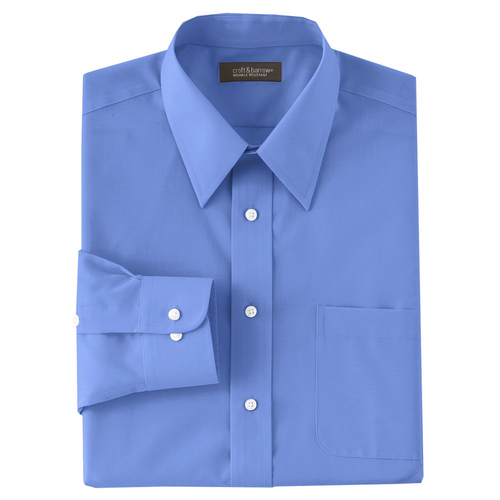 men's croft & barrow classic-fit easy-care button-down collar dress shirt Men's Croft & Barrow® Classic-Fit Easy Care Point-Collar Dress Shirt