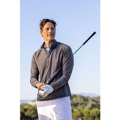 Cutter & Buck Prospect Epic Confidence Recycled Textured Stretch Mens Big & Tall Quarter Zip