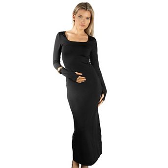Jess by Meiko Women's Scoop Neck Bodycon Sculpt Maxi Dress