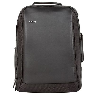 black leather expandable backpack The in this backpack offers durability and a luxurious touch Opack Unisex Adult Intelligent Expandable