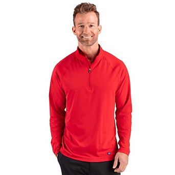 Cutter & Buck Prospect Epic Confidence Recycled Textured Stretch Mens Quarter Zip