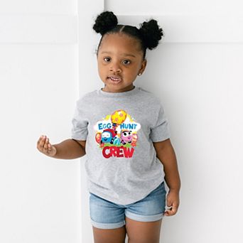Leo the Truck Egg Hunt Crew - Toddler Short Sleeve Graphic T-Shirt