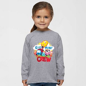 Leo the Truck Egg Hunt Crew - Toddler Long Sleeve Graphic Tee
