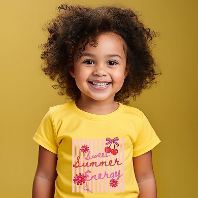 Sweet Summer Energy Cherries - Toddler Short Sleeve Graphic T-Shirt