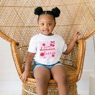 Sweet Summer Energy Cherries - Toddler Short Sleeve Graphic T-Shirt