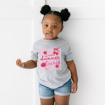 Sweet Summer Energy Cherries - Toddler Short Sleeve Graphic T-Shirt