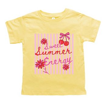 Sweet Summer Energy Cherries - Toddler Short Sleeve Graphic T-Shirt