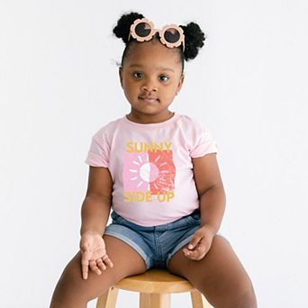 Sunny Side Up Sun - Toddler Short Sleeve Graphic T-Shirt