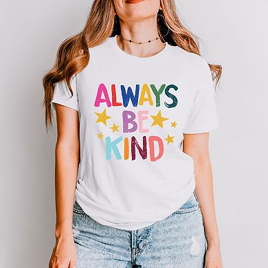 Always Be Kind Stars - Women's Short Sleeve Graphic T-Shirt
