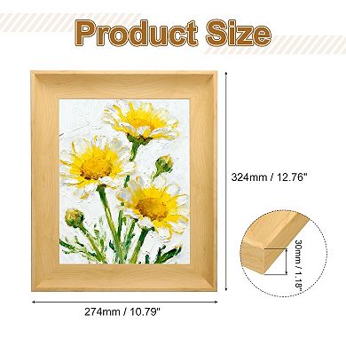 10.8x12.8 Inch Resin Rectangle Photo Frame, Tabletop Display for Decor 1Pc