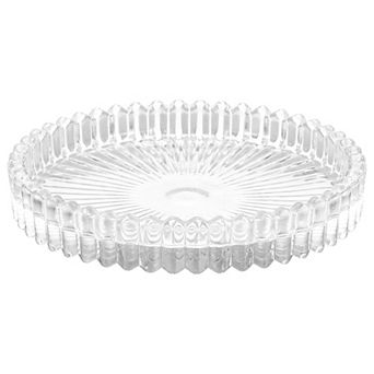 1 pc Candle Holder Plates, 4" Round Glass Candle Tray
