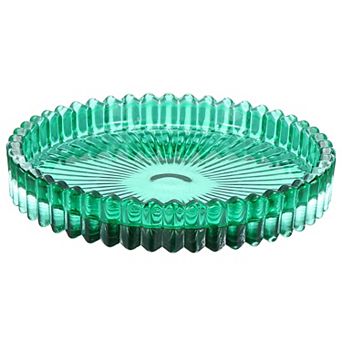 1 pc Candle Holder Plates, 4" Round Glass Candle Tray