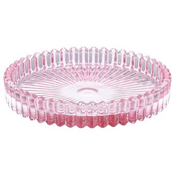 1 pc Candle Holder Plates, 4" Round Glass Candle Tray