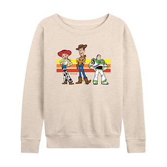 Women's Disney / Pixar's Toy Story Jessie, Woody, & Buzz Lightyear French Terry Long Sleeve Tee