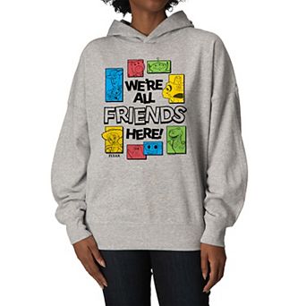 Women's Disney / Pixar's Toy Story We're All Friends Here Oversized Fleece Hoodie Sweatshirt