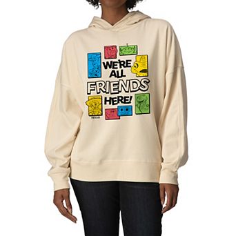 Women's Disney / Pixar's Toy Story We're All Friends Here Oversized Fleece Hoodie Sweatshirt