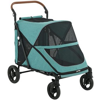 PawHut Dog Stroller for Large Dogs, All Terrain Pet Stroller, Teal