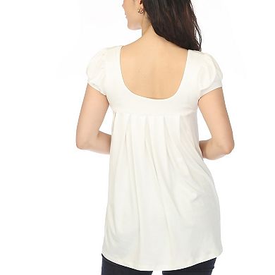 Women’s Maternity Short Sleeve Empire Waist Tunic Top