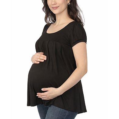 Women’s Maternity Short Sleeve Empire Waist Tunic Top