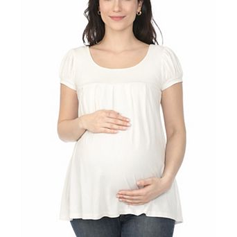 Women’s Maternity Short Sleeve Empire Waist Tunic Top