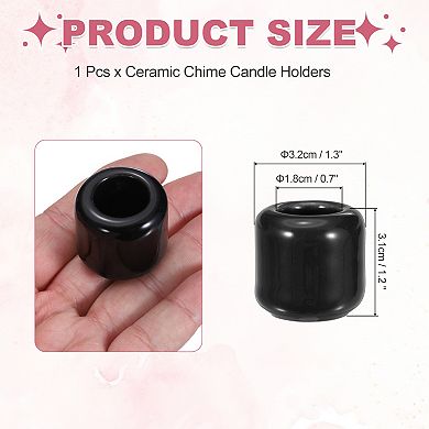 Ceramic Chime Candle Holders, Small Ceramic Candle Holders 1 Pc