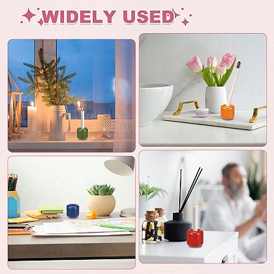 Ceramic Chime Candle Holders, Small Ceramic Candle Holders 5 Pcs