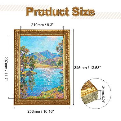 10.2x13.6 Inch Rectangle Resin Vintage Picture Frame 1Pc