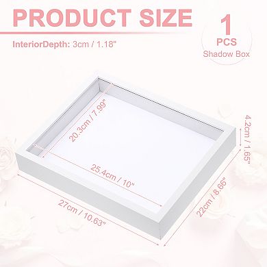 Shadow Box Display Frame, 3cm Deep Photo Shadow Box Display Case Wall Mount & Tabletop Display 1Pc