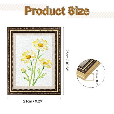 Vintage Resin Photo Frame for Tabletop or Wall Living Room Bedroom Office 1Pc