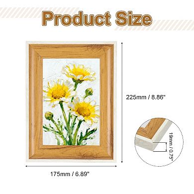 8.9x6.9 Inch Resin Rectangle Photo Frame, Tabletop Display for Decor 1Pc