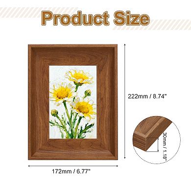 6.8x8.8 Inch Resin Rectangle Photo Frame, Tabletop Display for Decor 1Pc