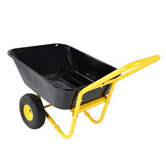 KWPZQEB Garden Cart, 2 Wheeled Pneumatic Tire Tools Cart