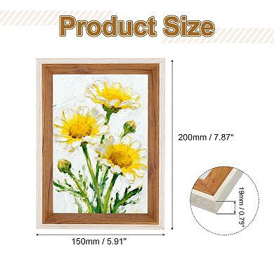 Rectangle Resin Photo Frame, Tabletop Display for Pictures Certificates Home Office Decor 1Pc