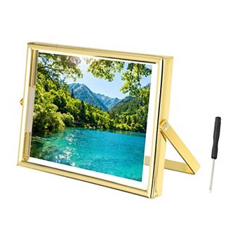 4.3 x 6.3" Horizontal Floating Frame, Metal Edge Photo Frame Display 4x6inch 1 pc