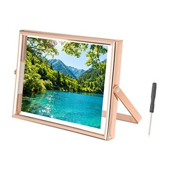 4.3 x 6.3" Horizontal Floating Frame, Metal Edge Photo Frame Display 4x6inch 1 pc