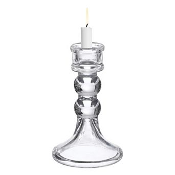 Vintage Crystal Candle Holder, Glass Tealight Holder 3.15x3.15x5.12 Inch