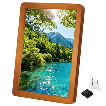 Rectangle Wooden Photo Frame Wall Mount & Tabletop Display Round Corner for Picture Certificates 1 pc
