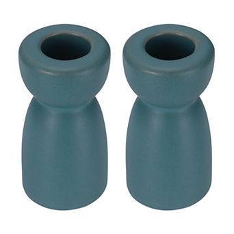 2 Pack Candlestick Holder, Ceramic Taper Candle Stand Holders Modern Decor