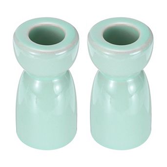 2 Pack Candlestick Holder, Ceramic Taper Candle Stand Holders Modern Decor