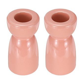 2 Pack Candlestick Holder, Ceramic Taper Candle Stand Holders Modern Decor