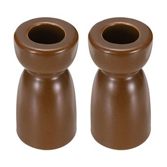 2 Pack Candlestick Holder, Ceramic Taper Candle Stand Holders Modern Decor