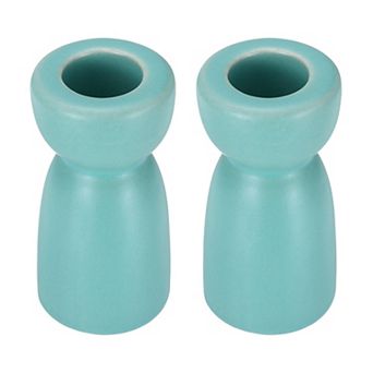 2 Pack Candlestick Holder, Ceramic Taper Candle Stand Holders Modern Decor