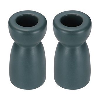 2 Pack Candlestick Holder, Ceramic Taper Candle Stand Holders Modern Decor