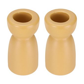 2 Pack Candlestick Holder, Ceramic Taper Candle Stand Holders Modern Decor