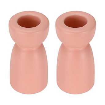 2 Pack Candlestick Holder, Ceramic Taper Candle Stand Holders Modern Decor