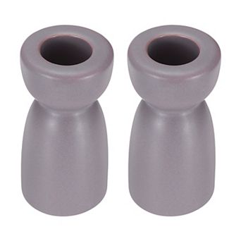 2 Pack Candlestick Holder, Ceramic Taper Candle Stand Holders Modern Decor